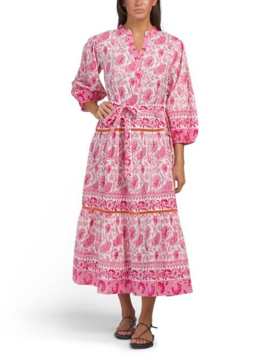 Calypso St. Barth Dresses & Skirts - CALYPSO ST. BARTH Rylie Long Sleeve Printed Maxi Dress